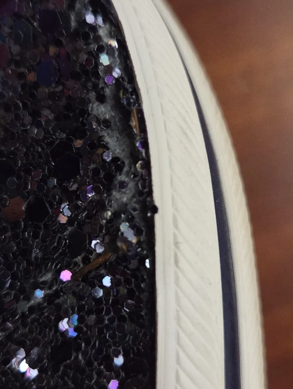 Keds x Kate Spade navy glitter lace-up sneakers with satin laces, Women's 11